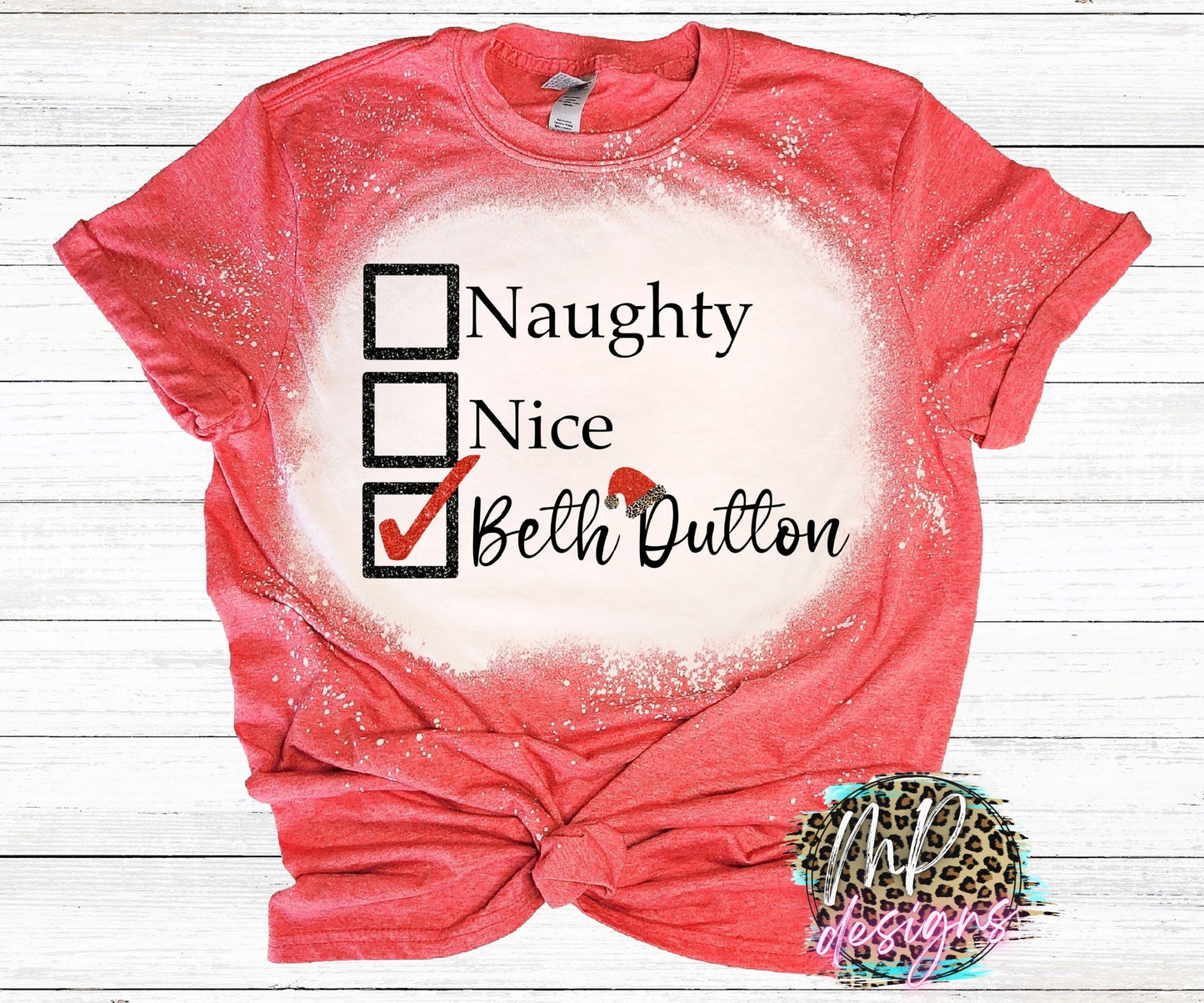 BETH DUTTON CHRISTMAS BLEACHED T-SHIRT